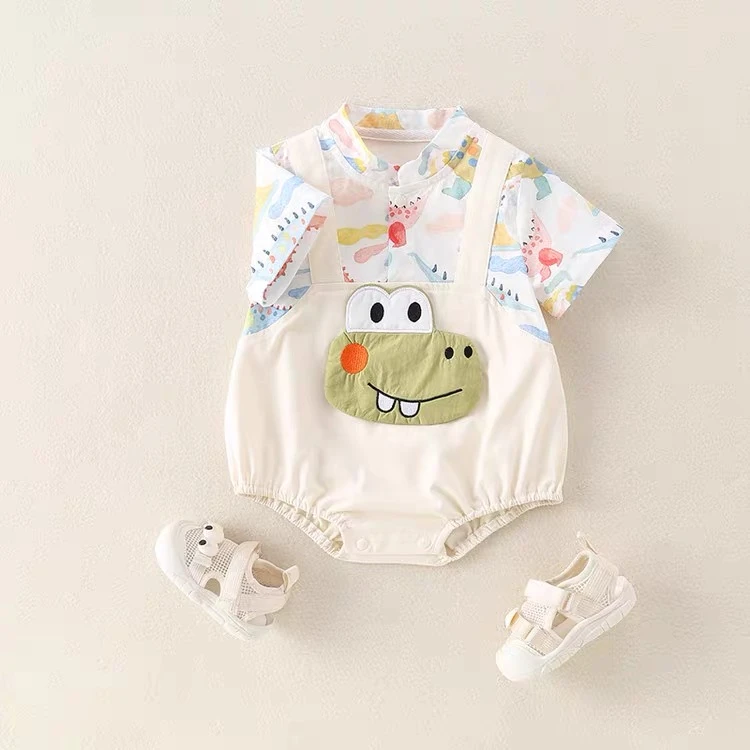 176男宝宝洋气连体衣舒服初生儿夏潮夏季童装夏装新款精致简约