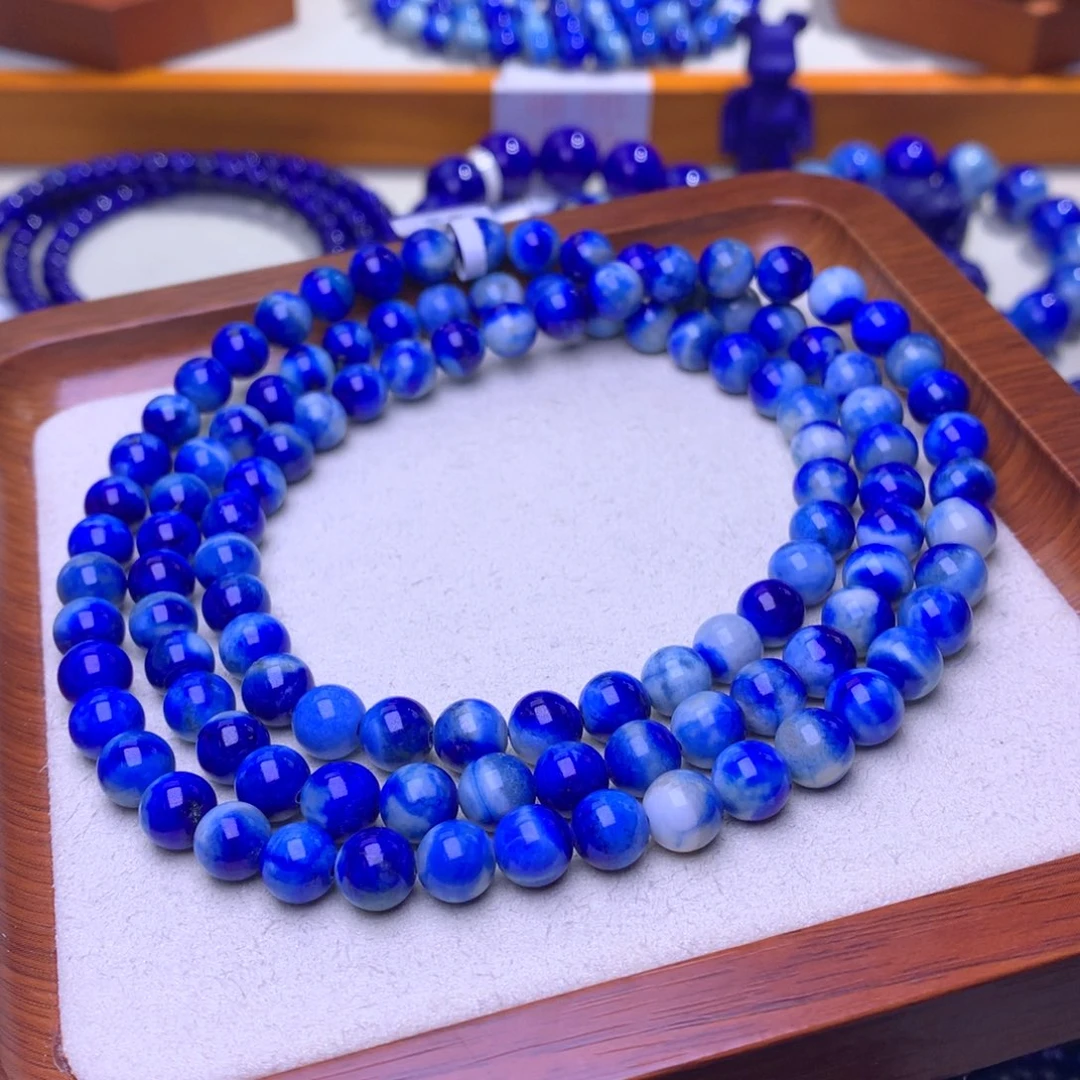 青金石未镶嵌手串7.8mm