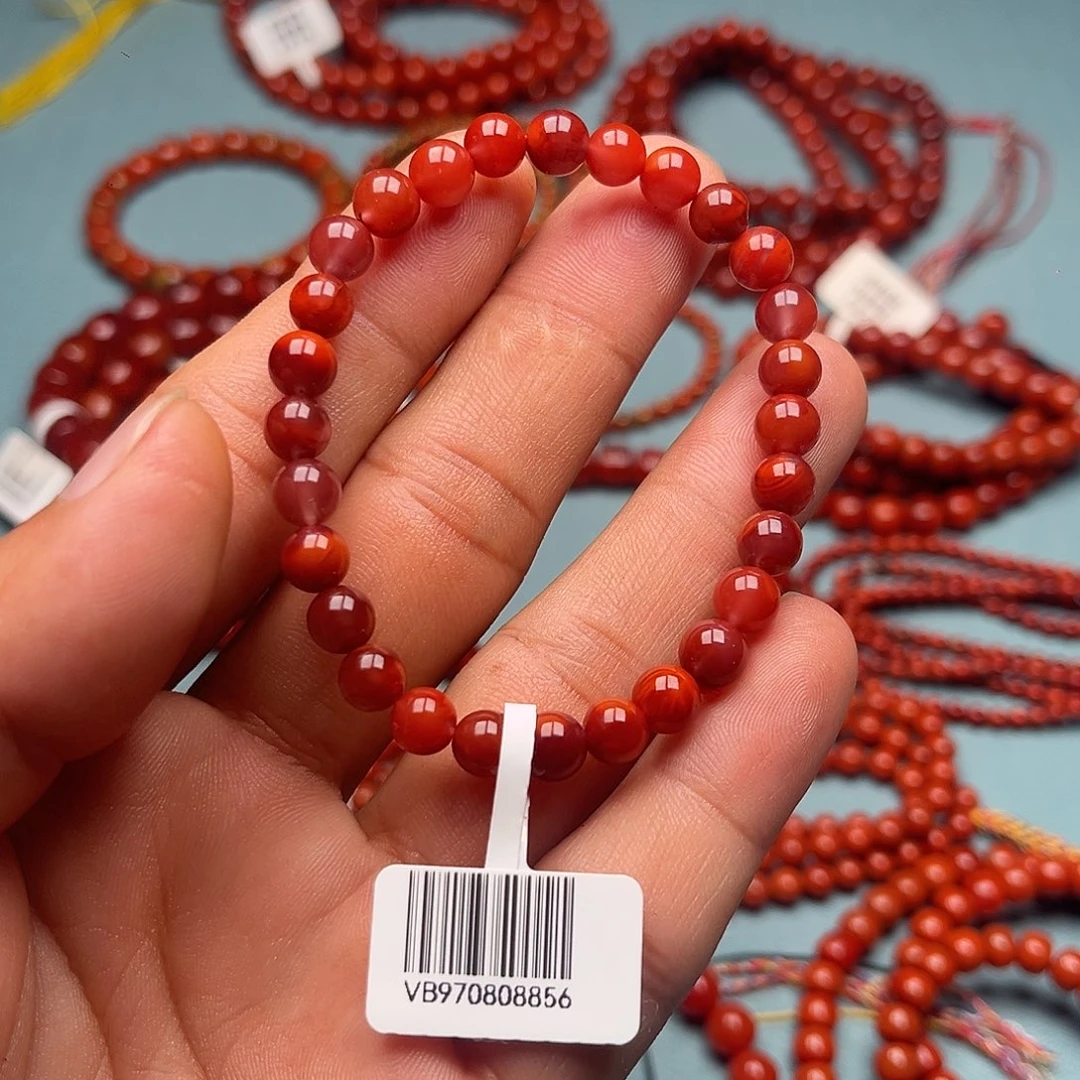 手链未镶嵌南红玛瑙玫锦色卡6十