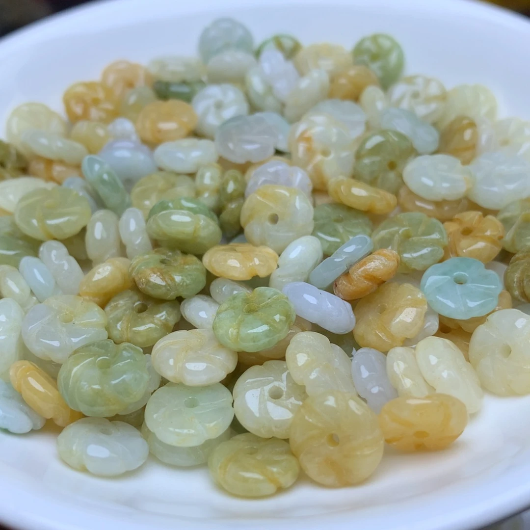 【闪购商品】翡翠手链未镶嵌卡9冰多宝花花30个