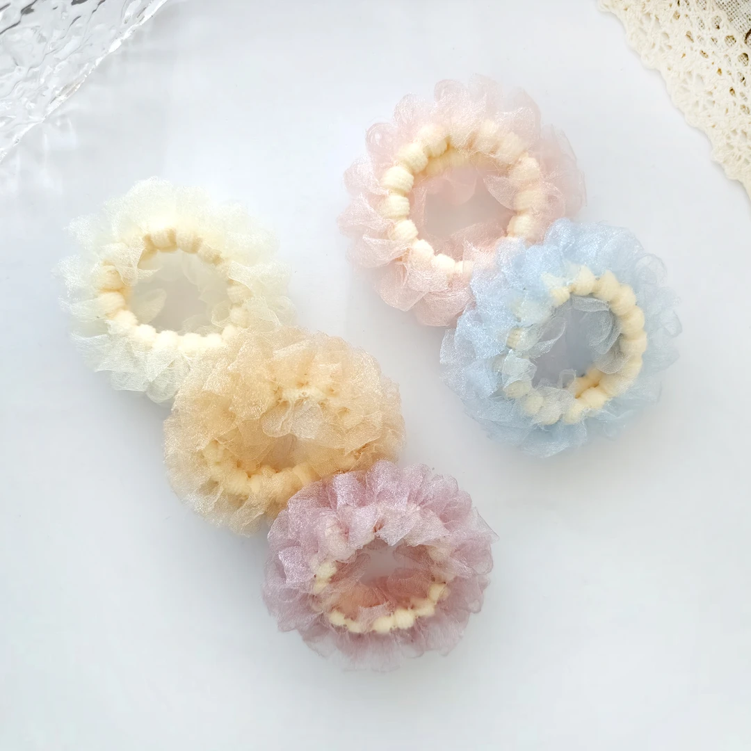 【YB-61131】发五根 新色花苞 成人儿童 发圈可爱配饰发绳发饰