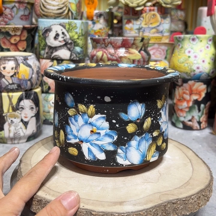 景德镇红陶精品手绘陶瓷