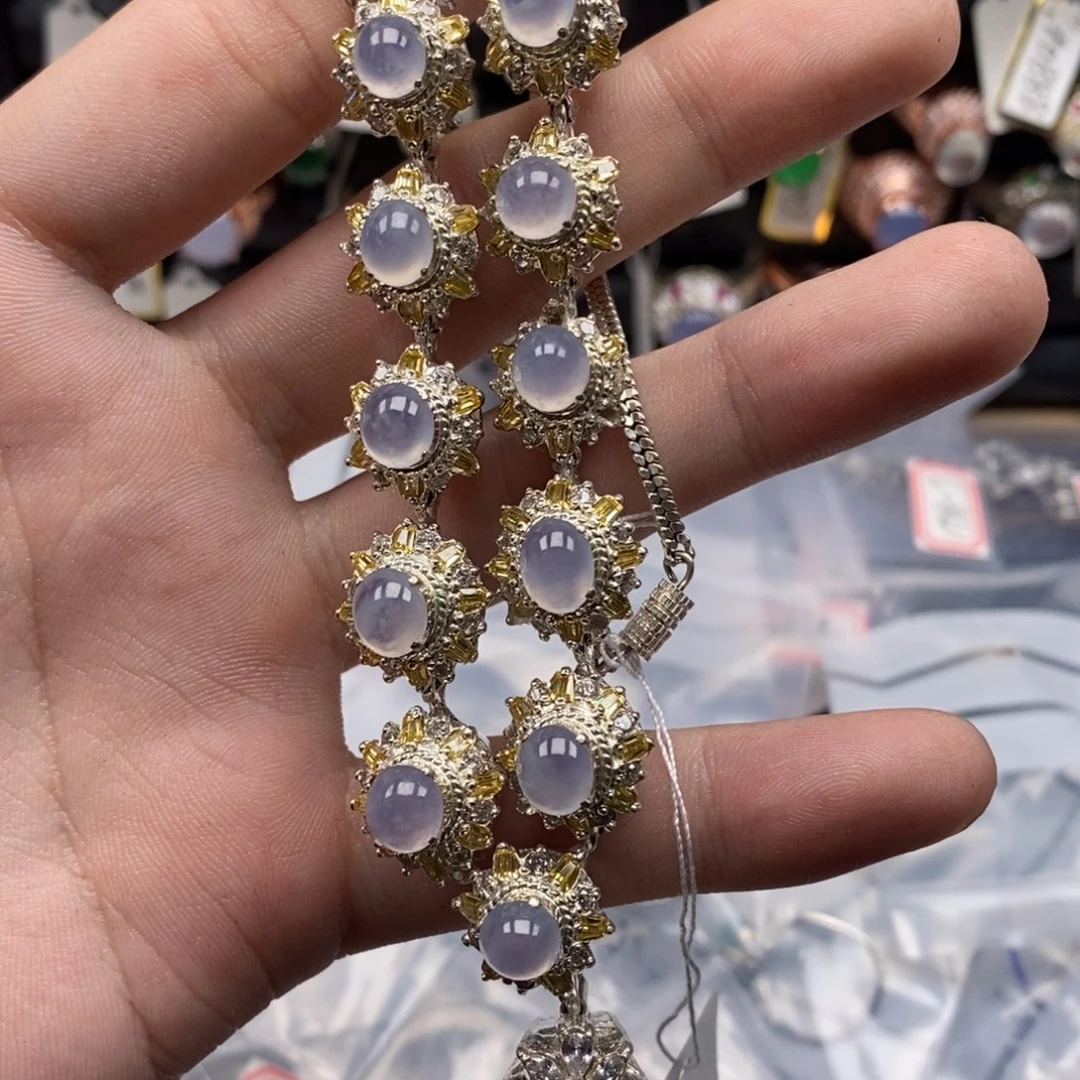 翡翠手链未镶嵌天然缅甸翡翠a货