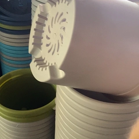 树脂四季4号微瑕灰白无托8个