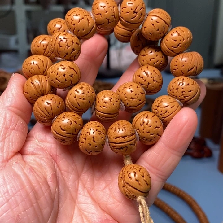 桃核吊坠27颗随型光珠