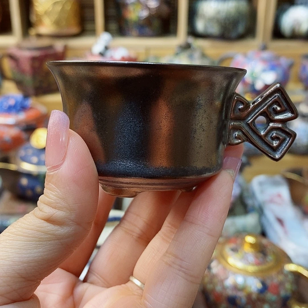 粗陶柴烧志野茶器