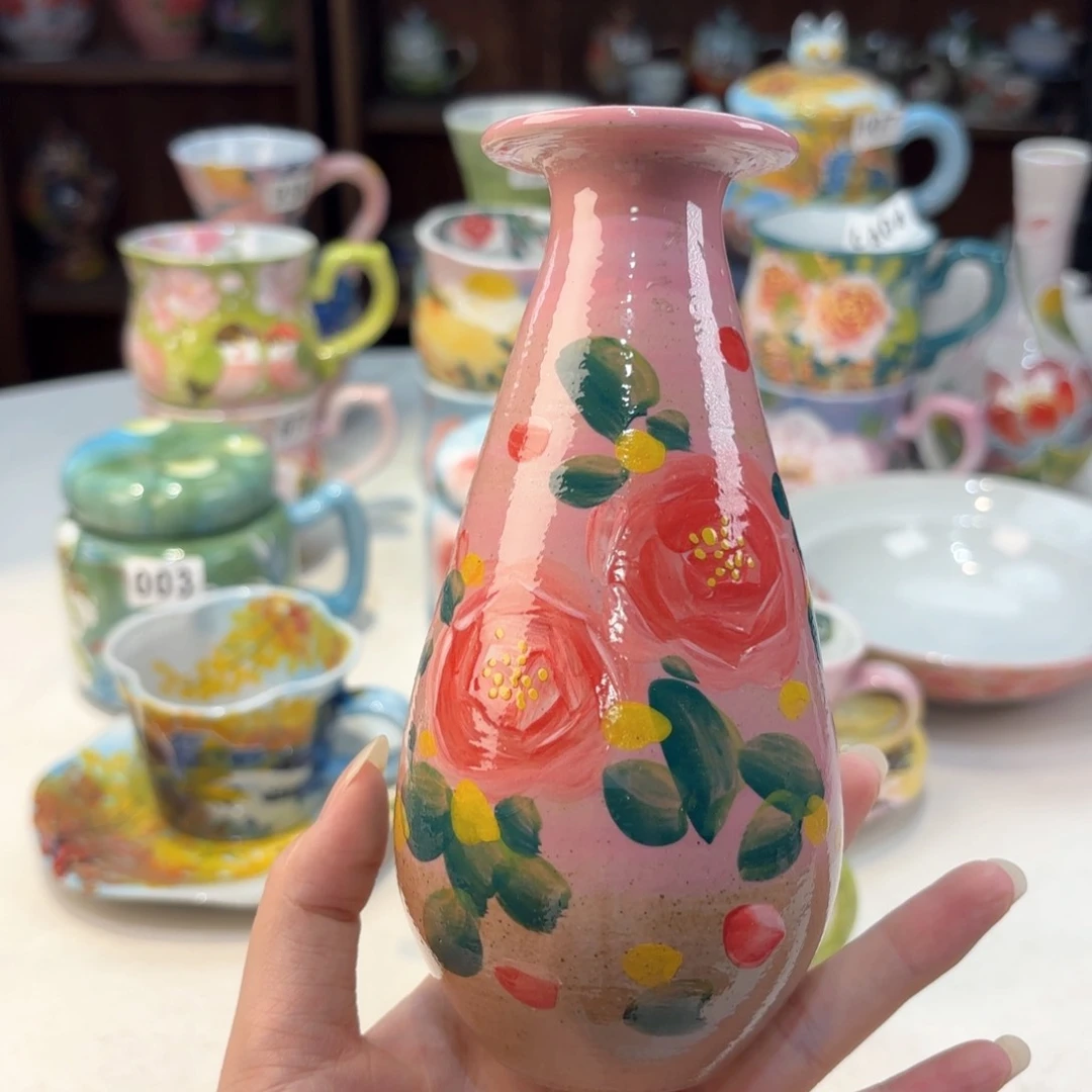 景德镇手绘高温釉下彩陶瓷茶具
