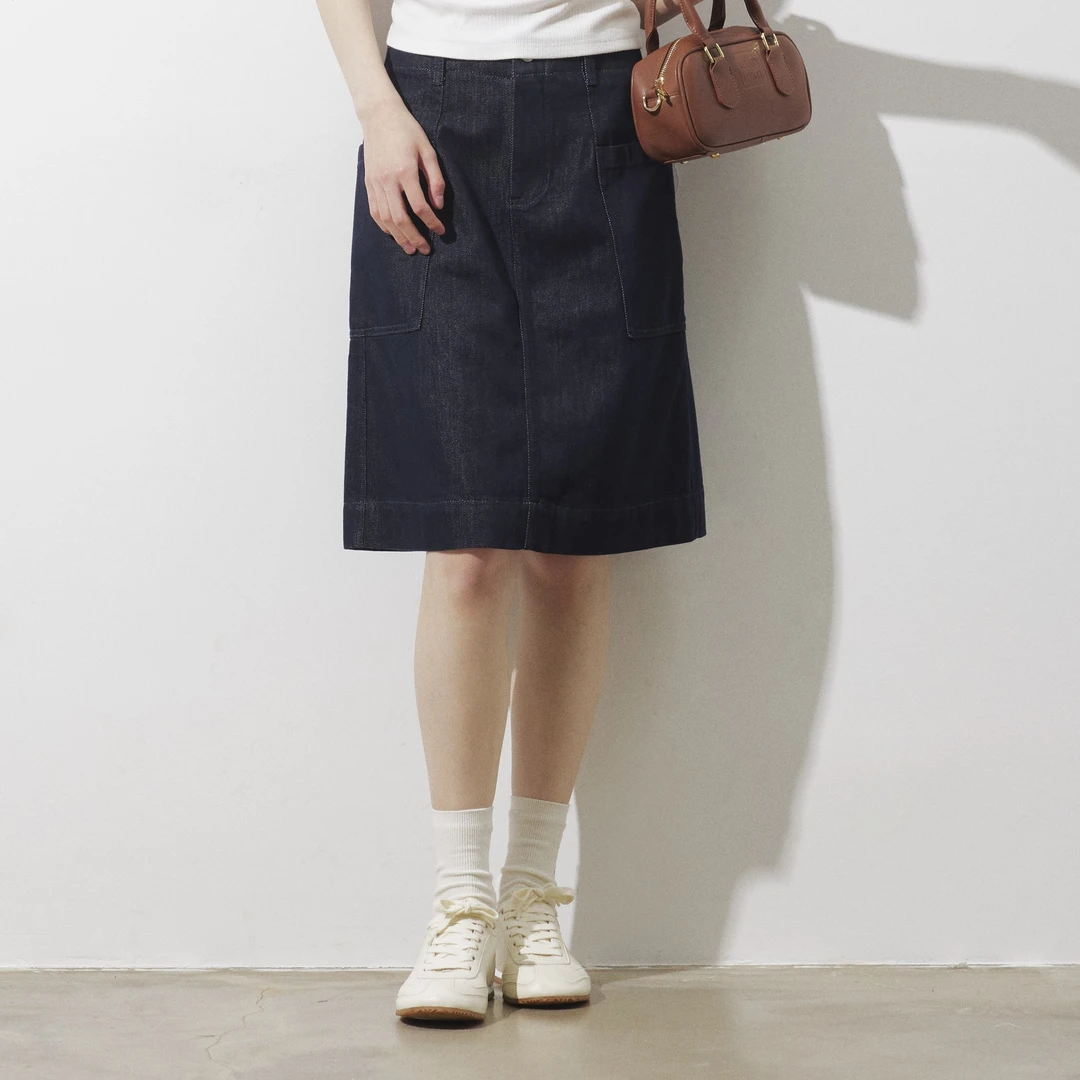 【大牛专属】 RPB BRAND 原色水洗做旧牛仔半身裙女显瘦百搭A字裙