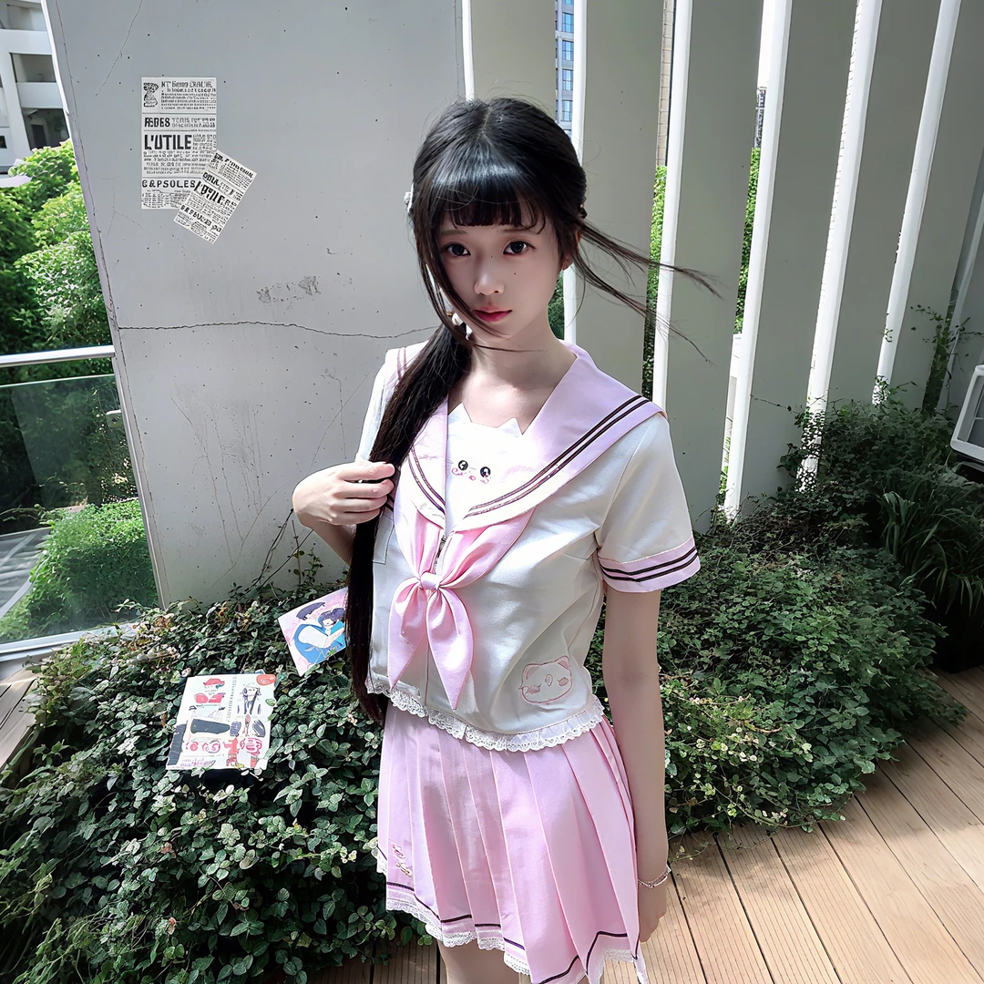 【樱田记】原创正版长袖水手服jk制服女高校供感学院风可爱新款