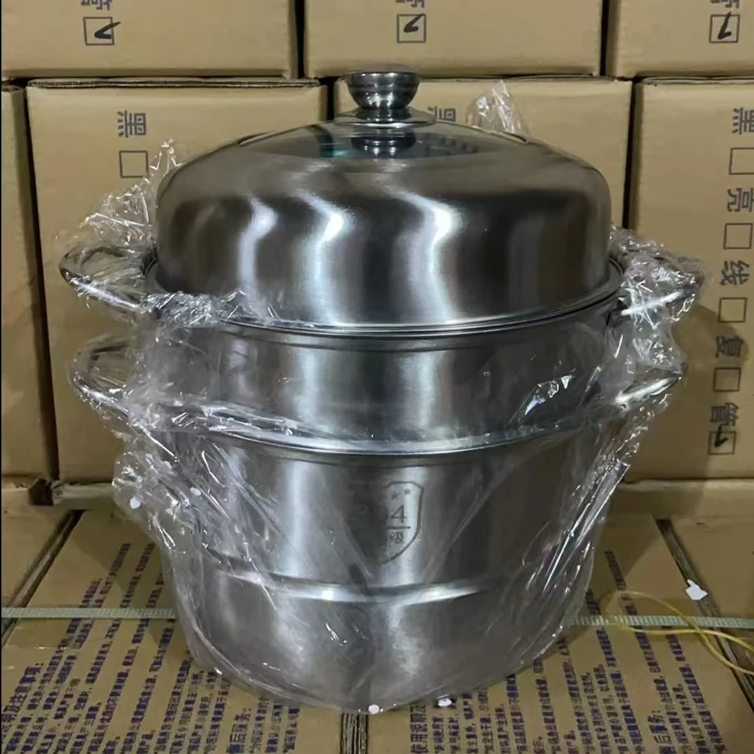 蒸锅不锈钢食品级加大家用大容量三层燃气电磁炉通用