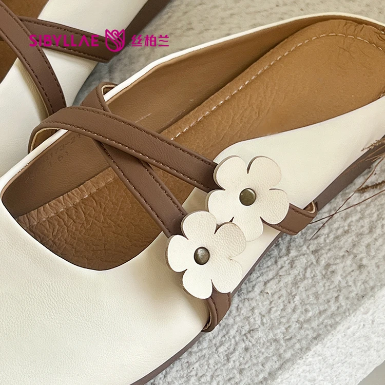 丝柏兰春夏可爱甜美圆头单鞋51067