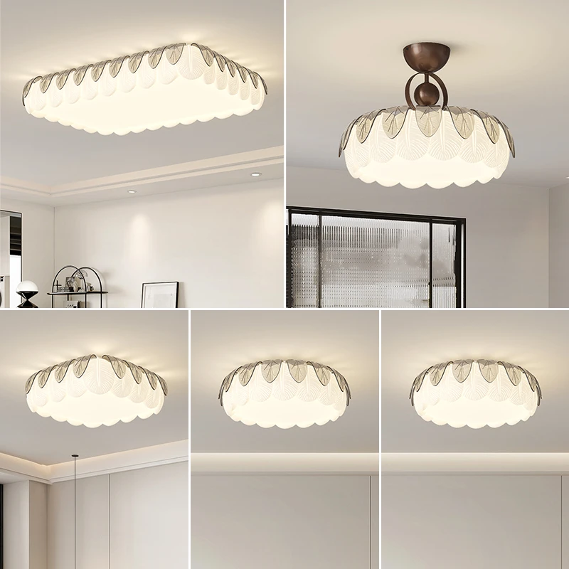 客厅吸顶灯奶油风温馨高亮家用装修大气餐厅灯卧室灯全光谱护眼灯