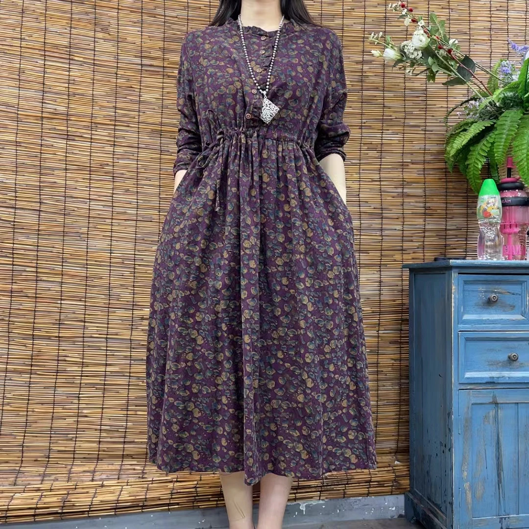 4816新款秋季减龄气质优雅连衣裙QZ