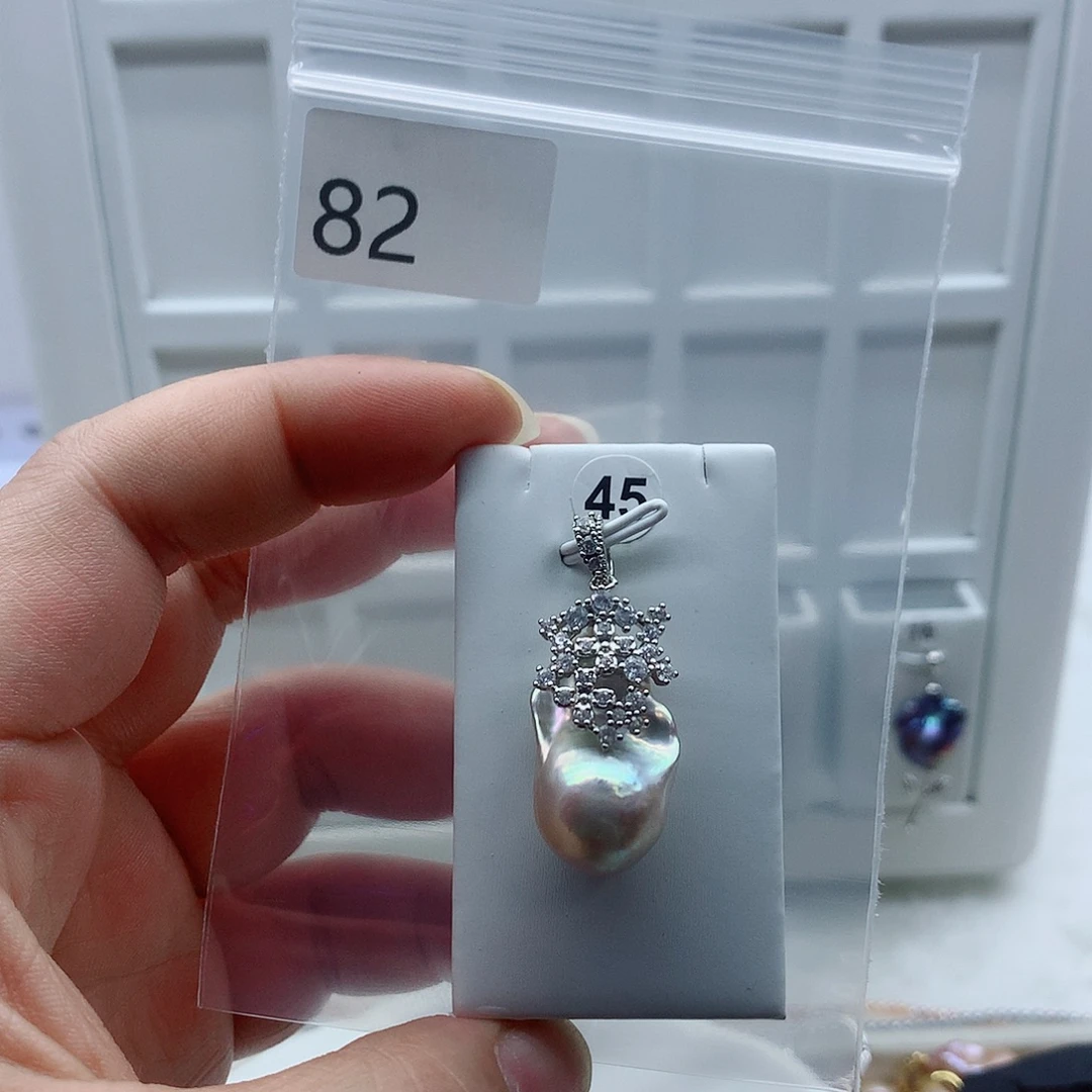 吊坠(不含链)淡水珍珠合金