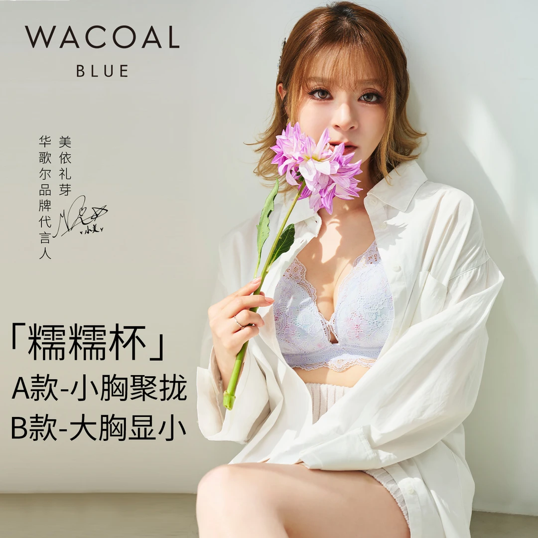 【年终狂欢】【upup糯糯杯】华歌尔聚拢无钢圈蕾丝舒适小胸文胸WB14A4