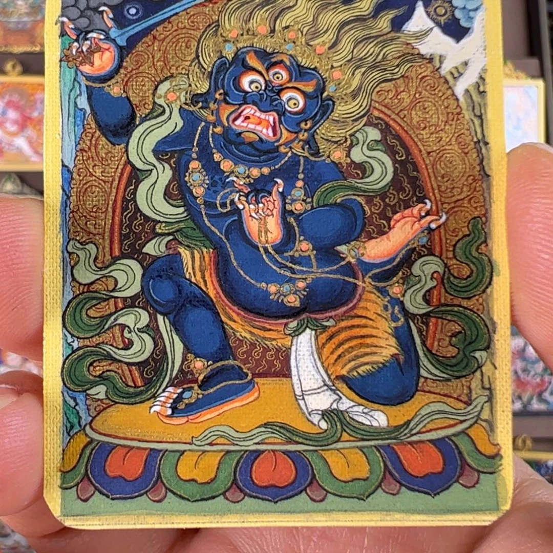 ****吊坠不动明王唐卡绘画作品