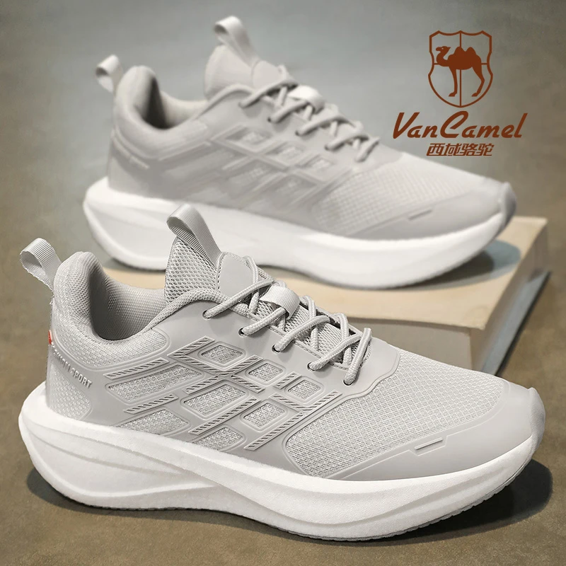 西域骆驼男士休闲百搭夏季透气软底跑步网面大码秋季潮流潮鞋防滑