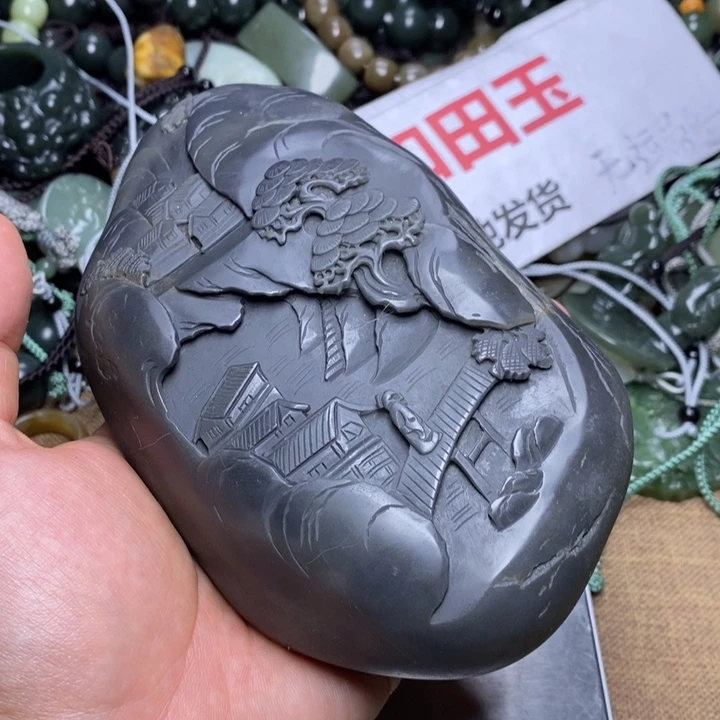 和田玉未镶嵌挂件