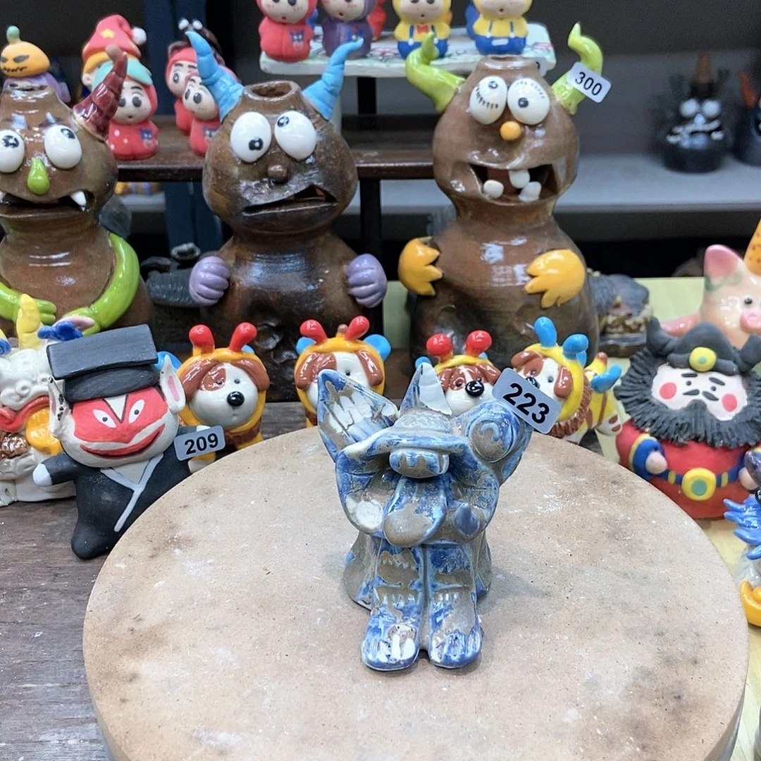 摆件直播间手工抽象陶瓷摆件微瑕福利223