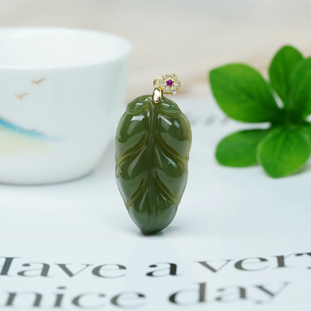 【小北好物】S925银和田玉吊坠约20*37mm【多样性发一件】 QH14X378