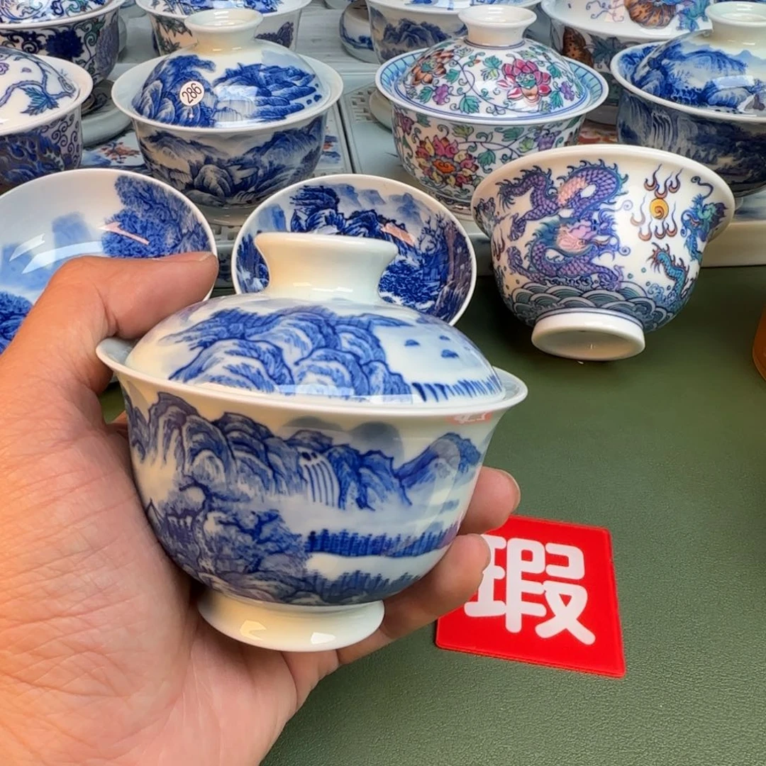 纯手工纯手绘茶具石头开片277