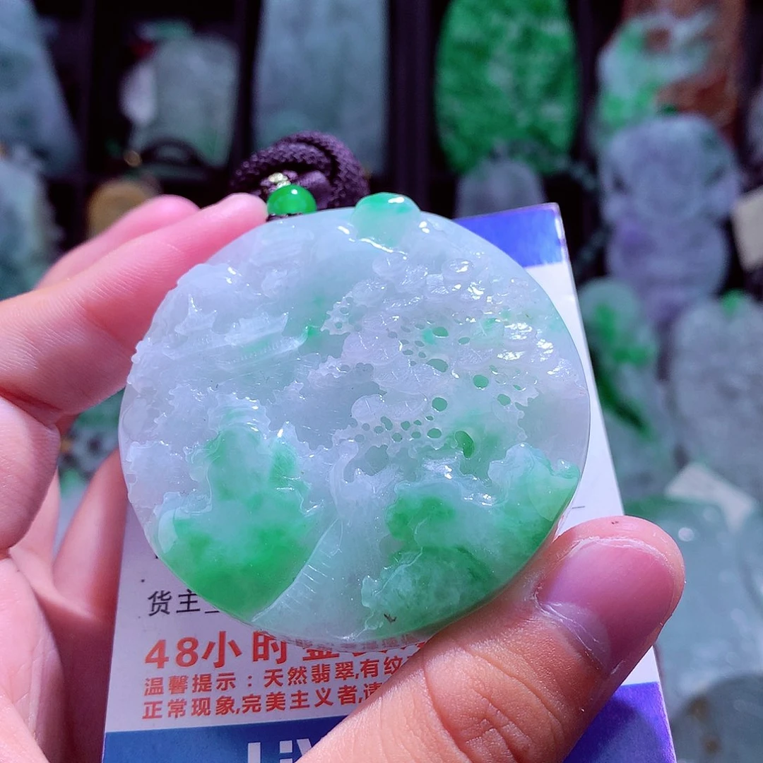 颈饰未镶嵌翡翠天然