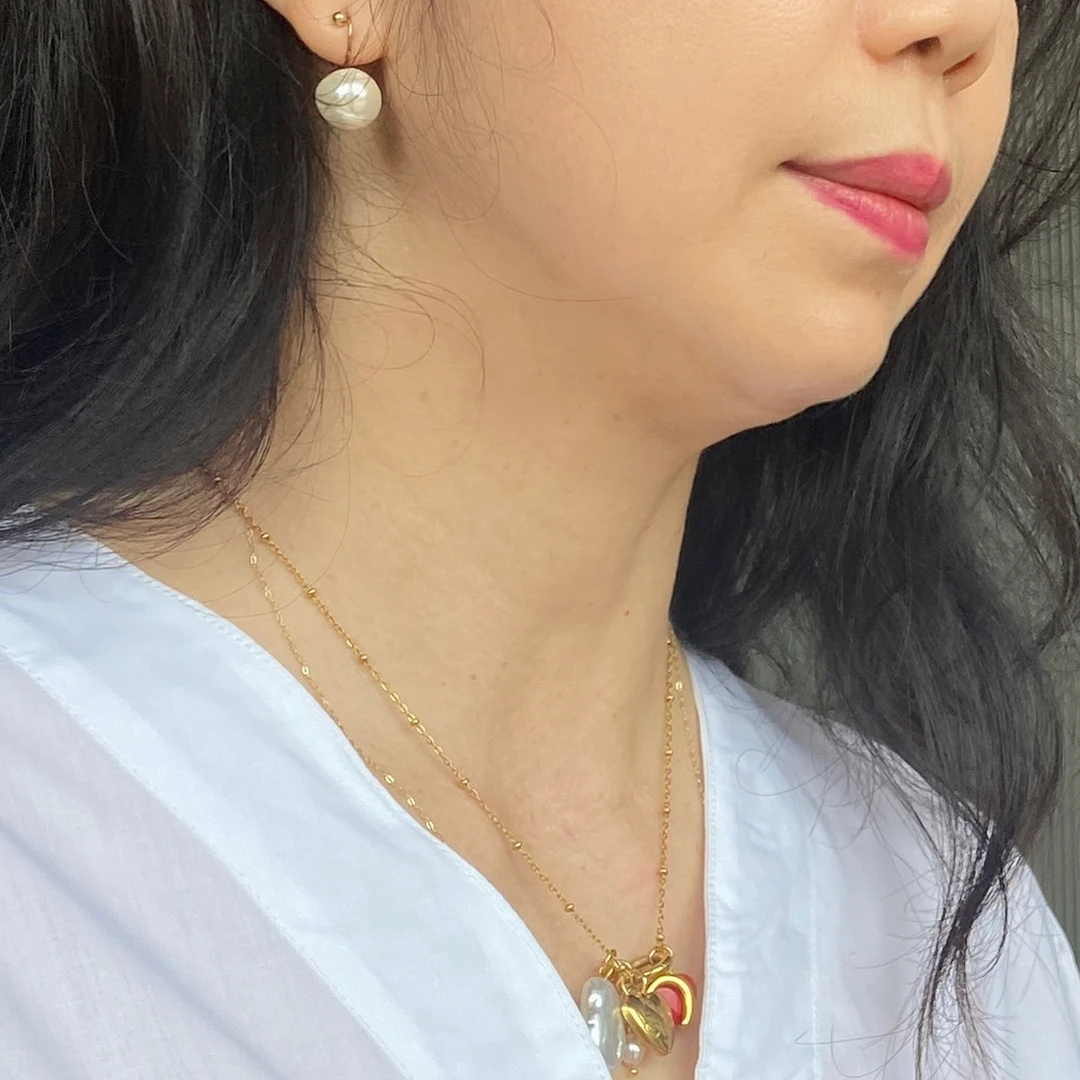 925银仿珍珠耳饰 合成珍珠耳环女