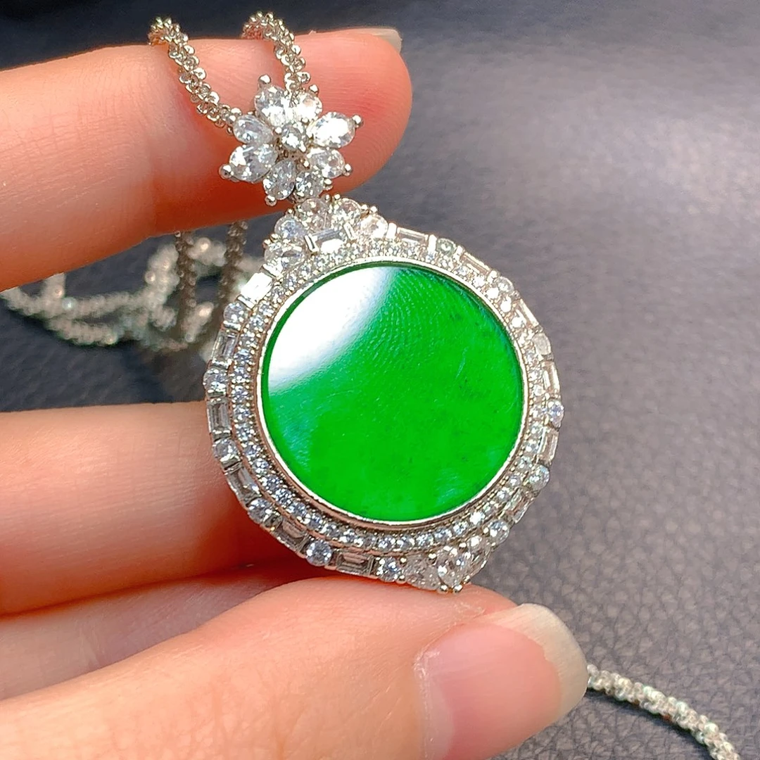 翡翠未镶嵌吊坠(不含链)无事牌