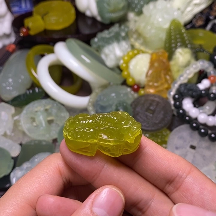 岫玉未镶嵌岫玉手把件