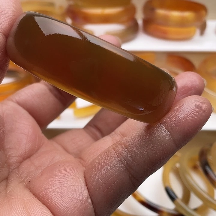 珐琅非金属天然牦牛角手镯2.0
