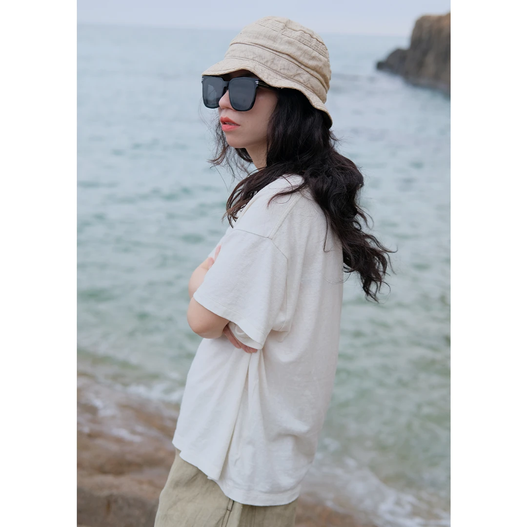 【云雾里】2025休闲汉麻棉混纺T恤