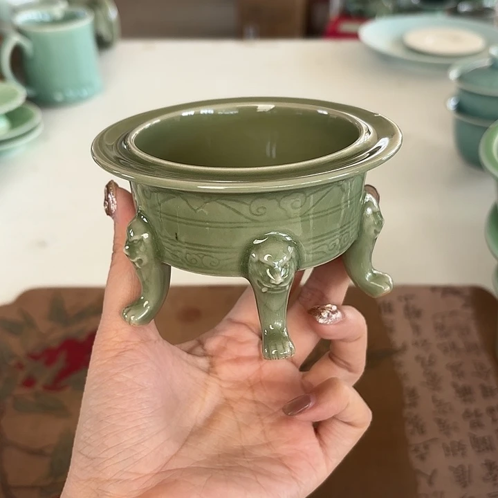 龙泉云间青瓷小米茶器