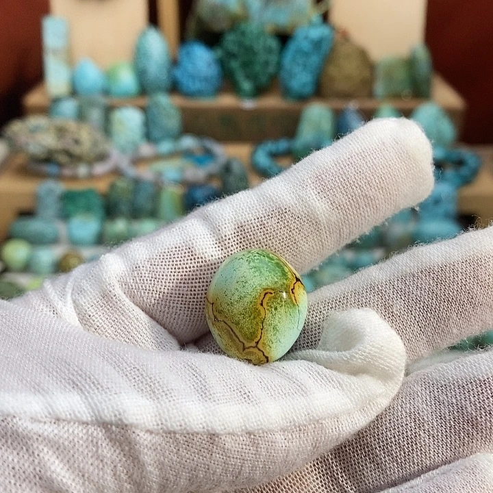 定制绿松石三彩随型