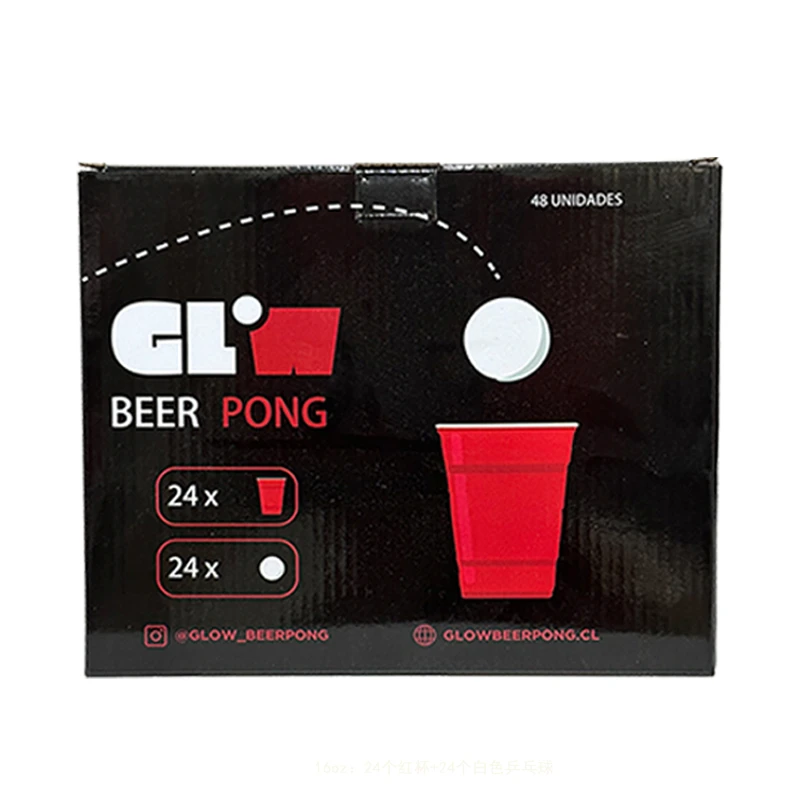 16oz beer pong cups24杯+24球red solo party cups酒吧KTV游戏杯