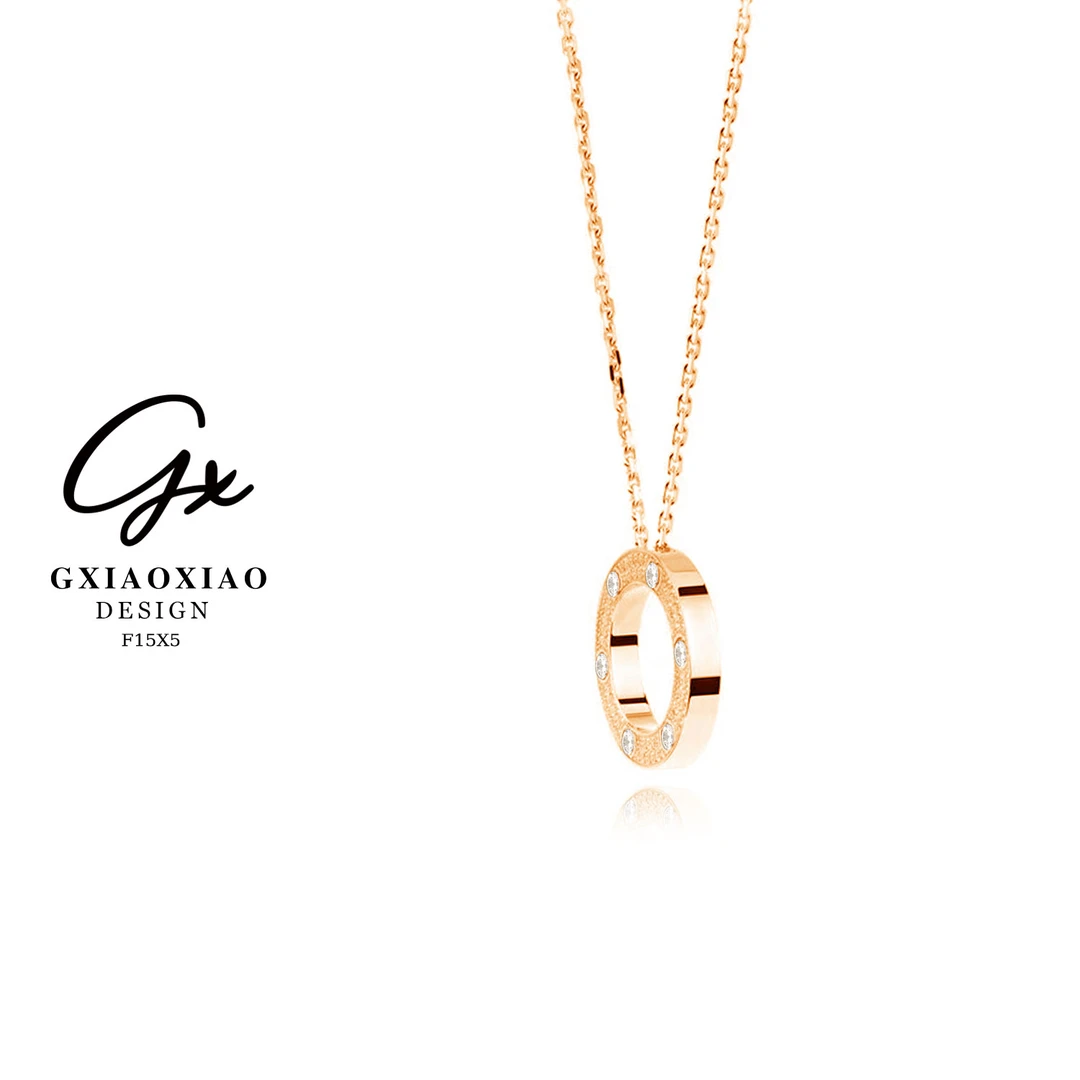 铜合金项链 GXX 轻奢气质高级感经典百搭圆形项链 F15X5