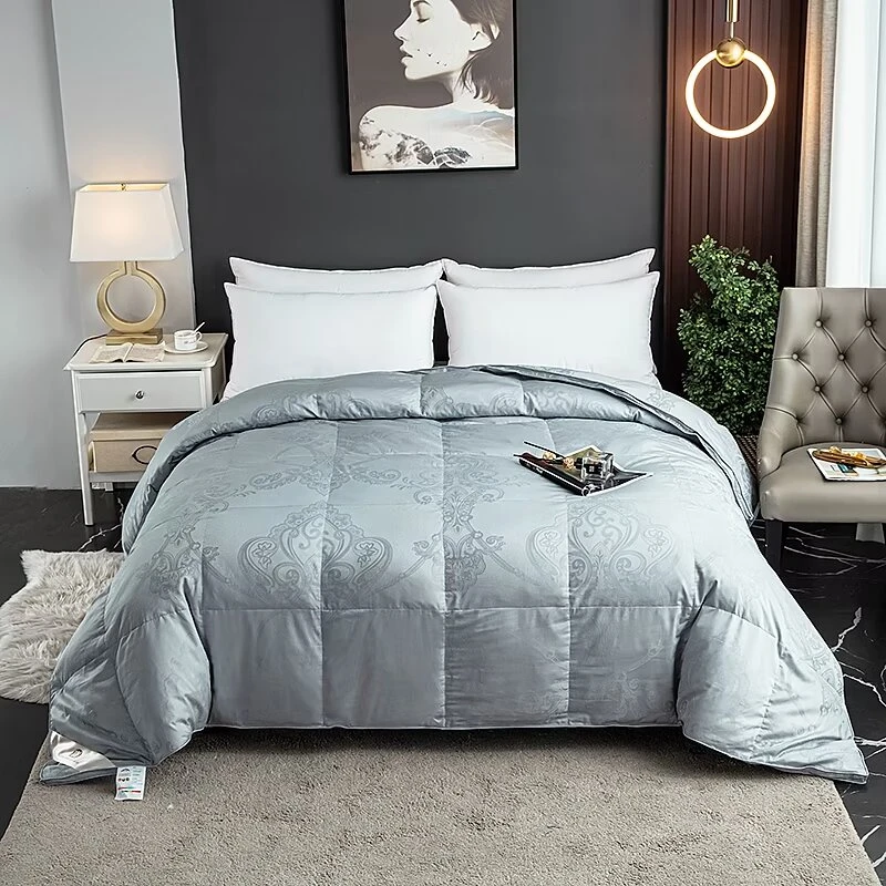 纯色提花双层立体边充绒被壳被子印花被芯双人被羽绒被壳被套被罩