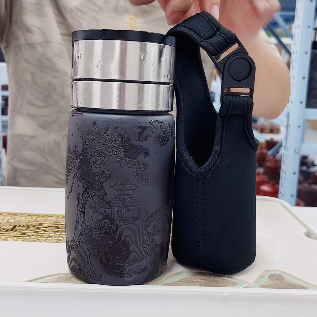 茶杯紫砂“大容量”杯带杯套