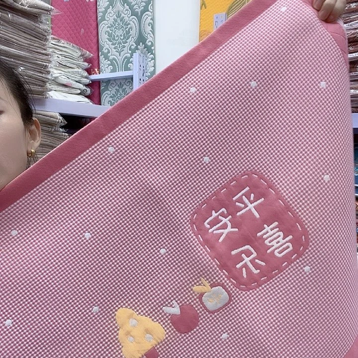 棉粉色平安喜乐纯棉