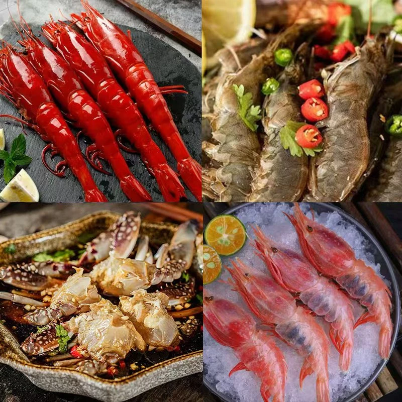 八佰里舟山生腌海鲜桶红魔虾+对虾+牡丹虾+樱花虾+海鳌虾开盖即食