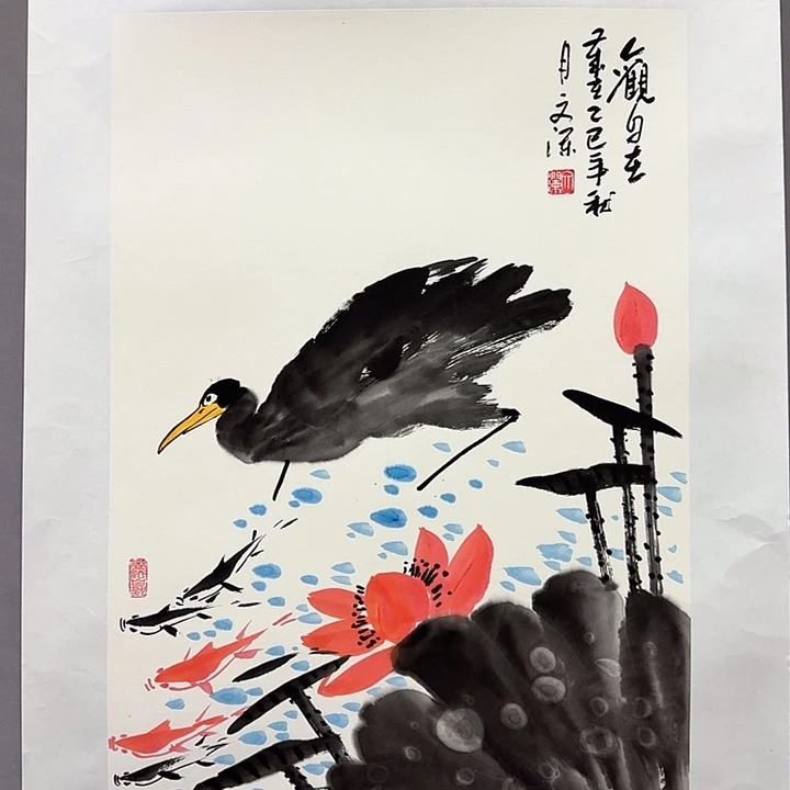 国画亲笔手绘放心去藏