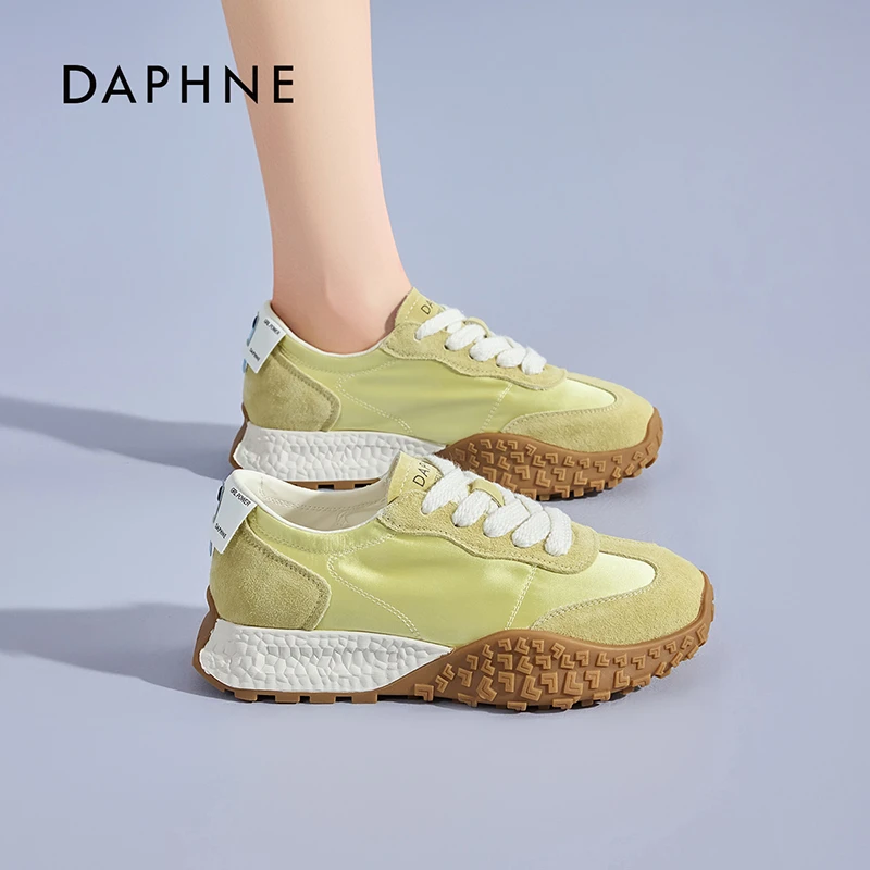 达芙妮正品德训鞋女2025春季新款时尚百搭厚底阿甘鞋运动休闲鞋LL