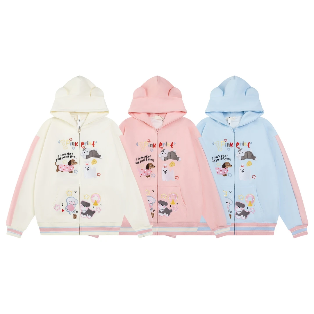 开衫款连帽套头卫衣秋冬春秋潮流卡通带帽休闲秋季pc028