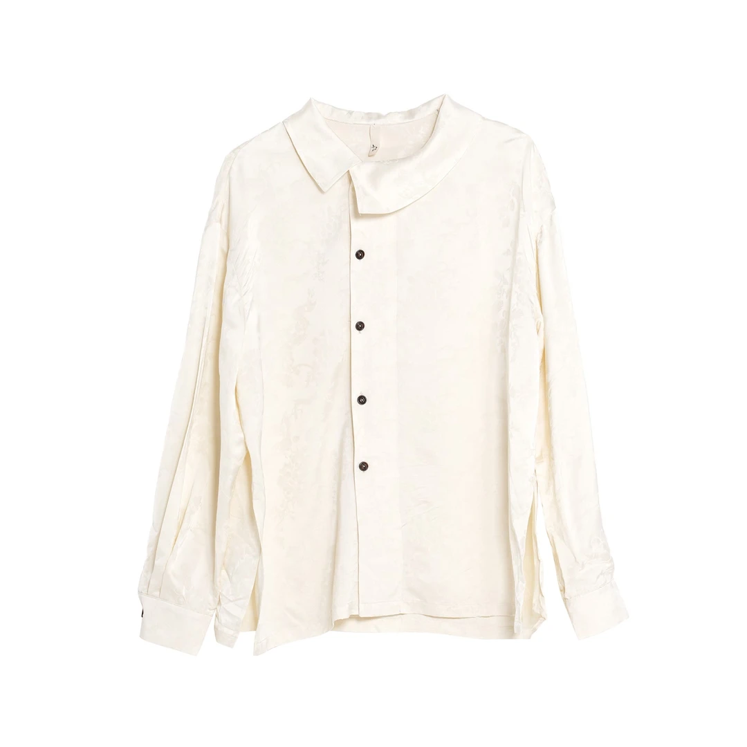 SB3231192254【素白】马乖素白提花衬衫