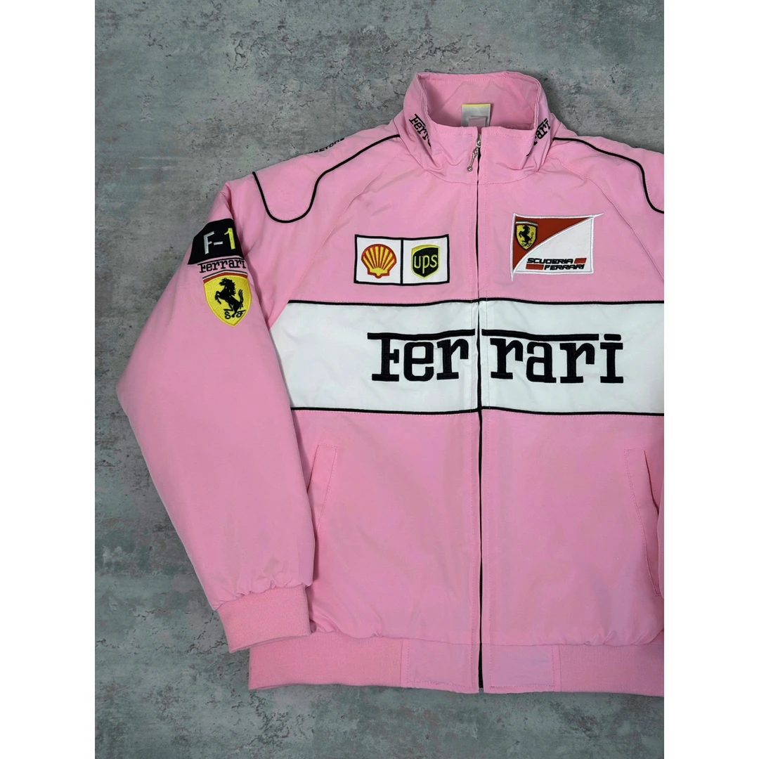 「福利价」出口版·粉法Vintage复古赛车服·全刺绣机车夹克