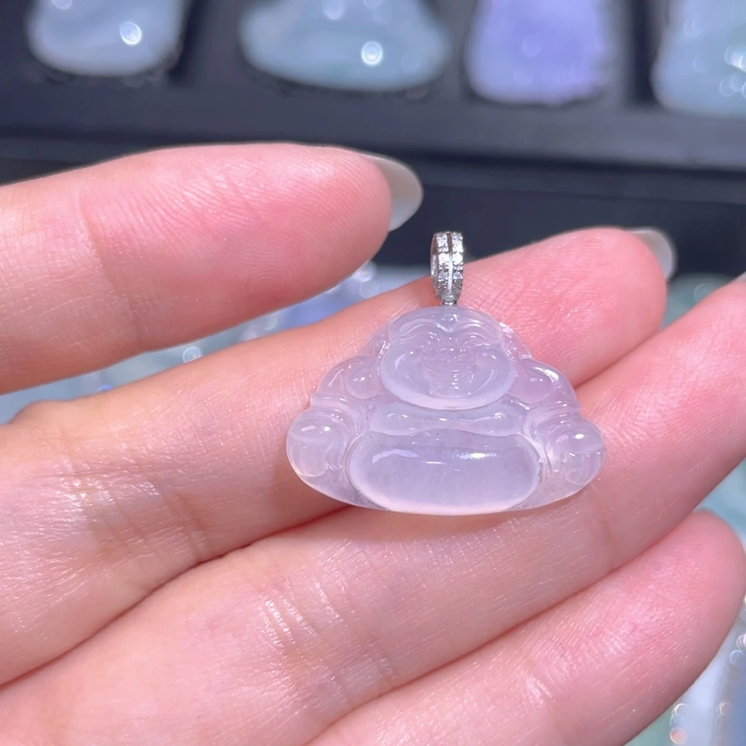 颈饰18K金镶嵌翡翠翡翠