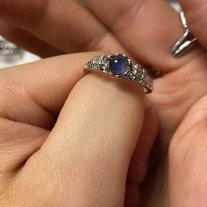 水晶戒指未镶嵌灰月光