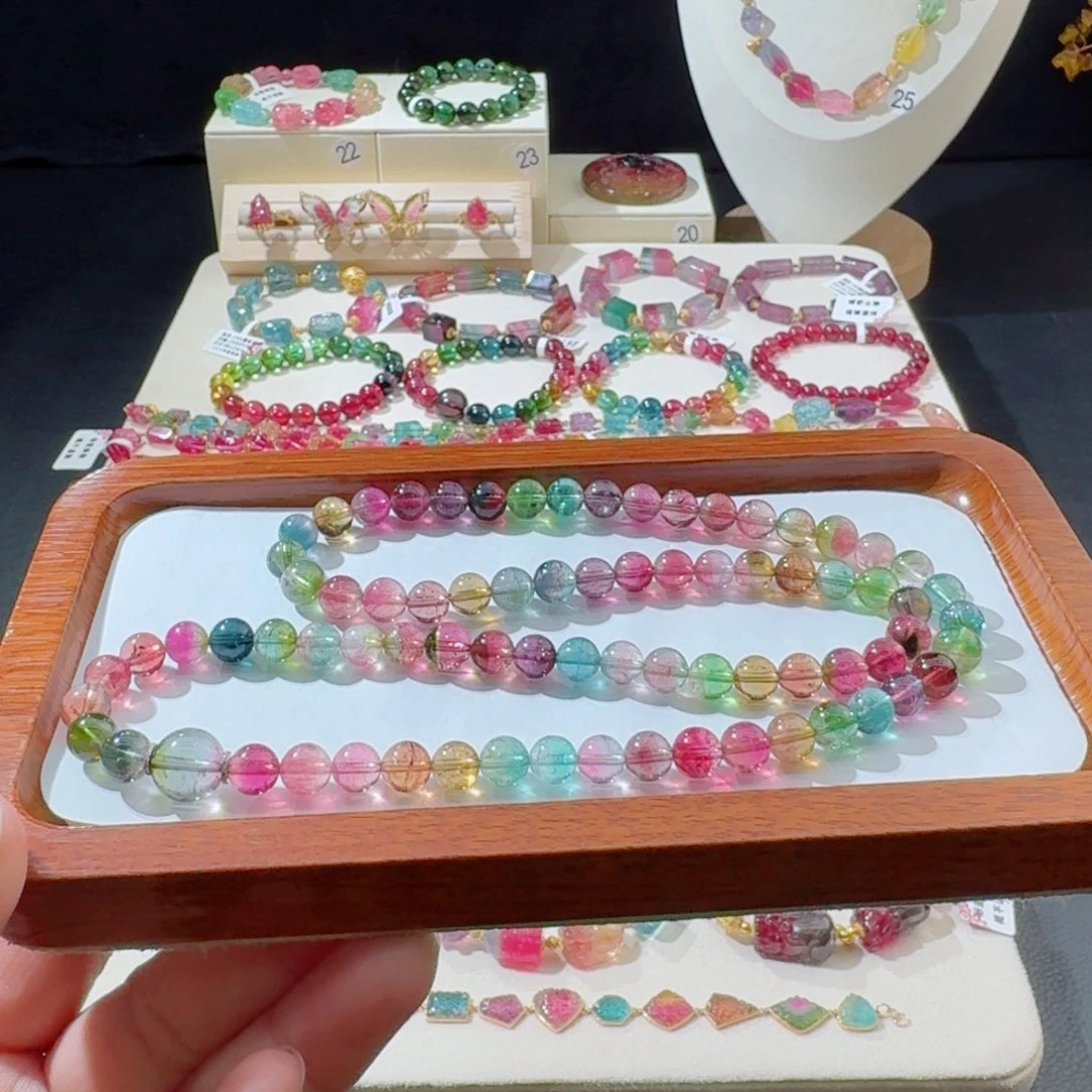 18K金镶嵌碧玺手串手串