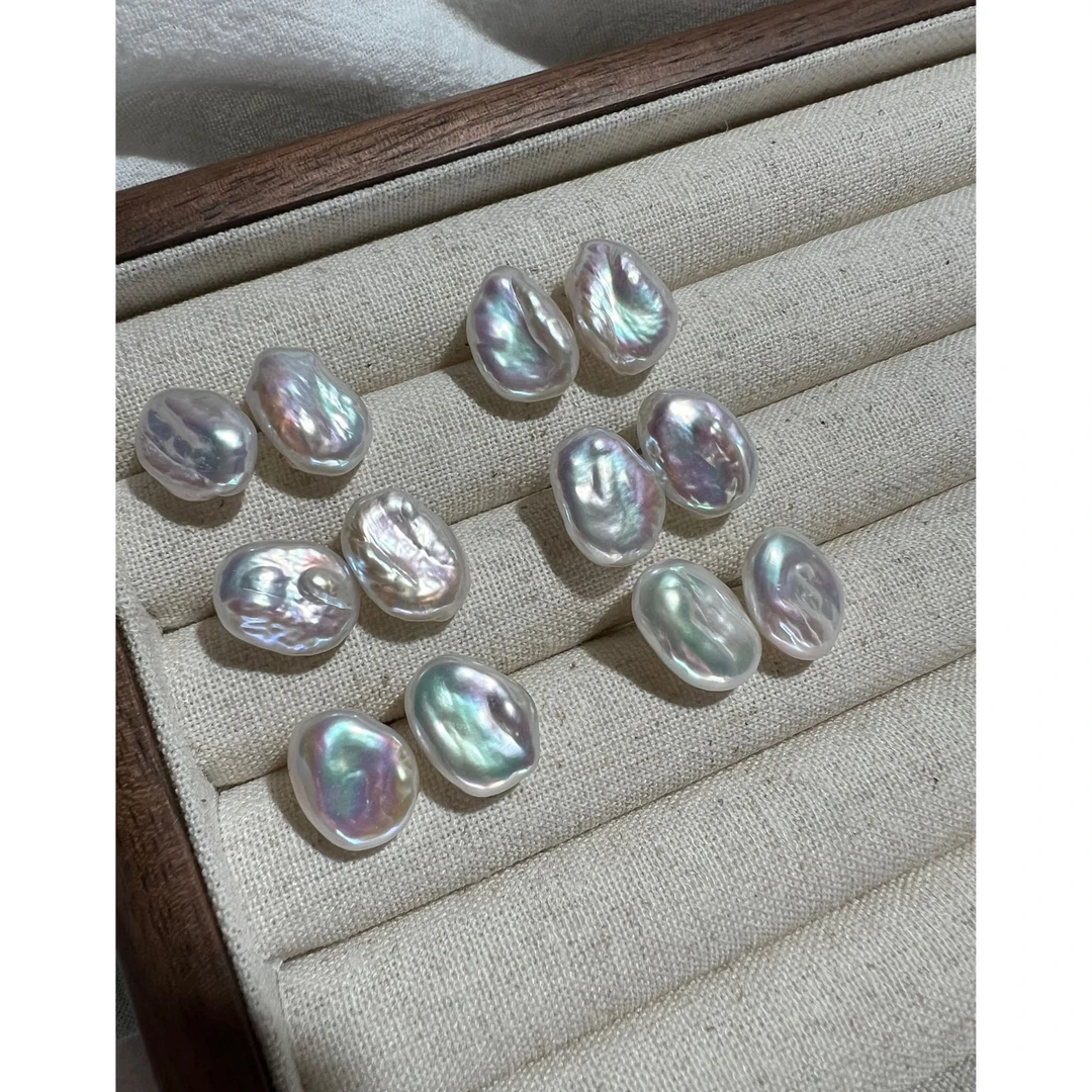 JUNMU云朵珍珠耳钉巴洛克耳环复古百搭925银耳饰多样性发货发一