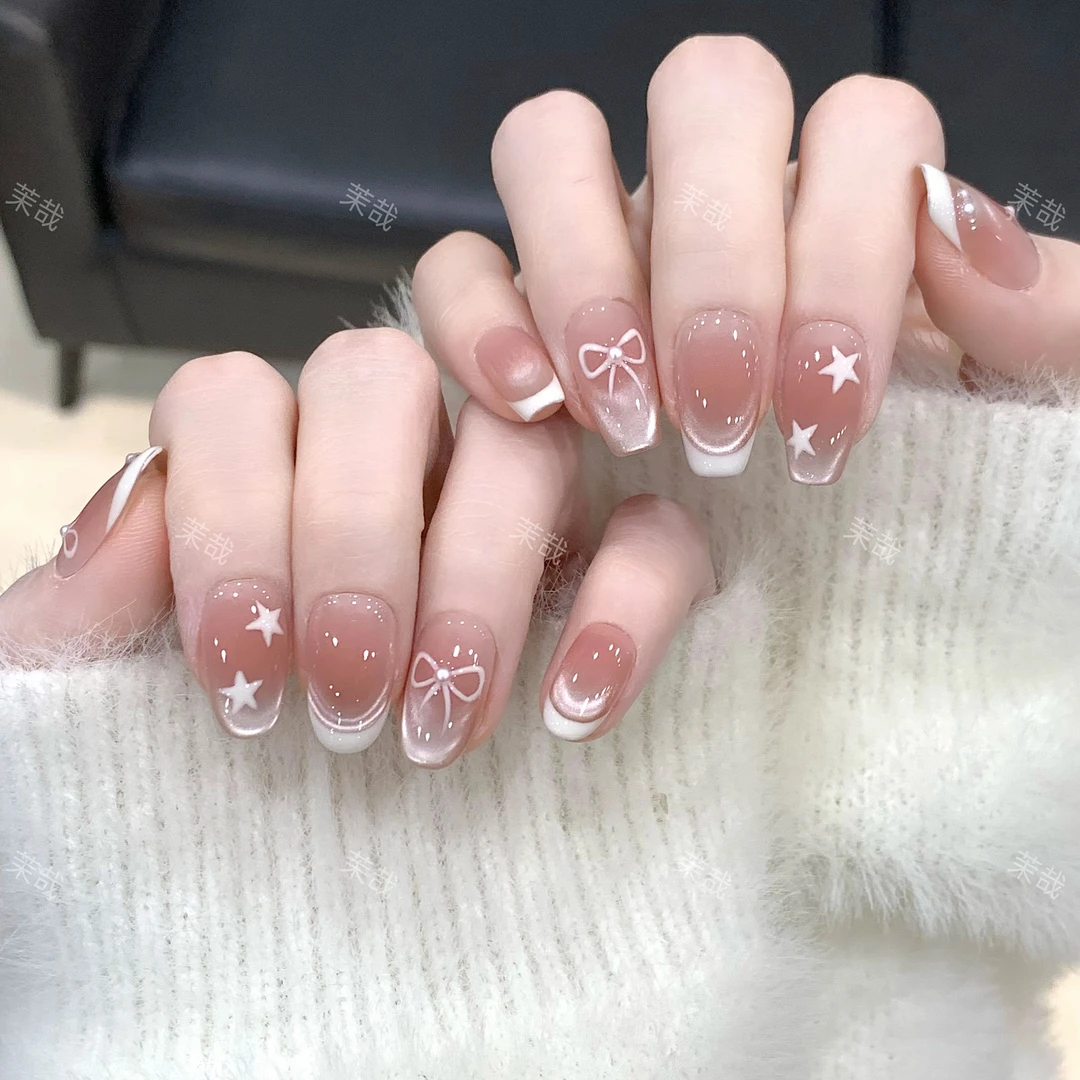 茉哉专属【甜心教主】纯手工定制美甲拆卸穿戴甲A4188