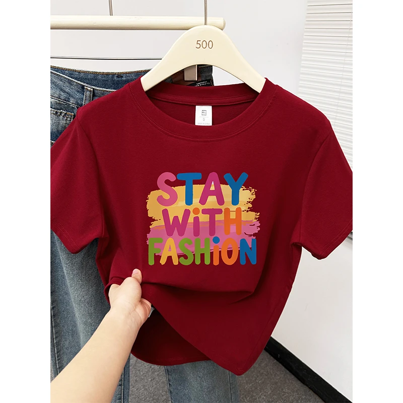 正肩短袖T恤大码女装夏季胖mm遮肉显瘦设计感时尚字母印花上衣潮